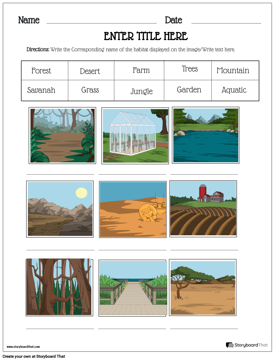 Environment Worksheets Free Printables