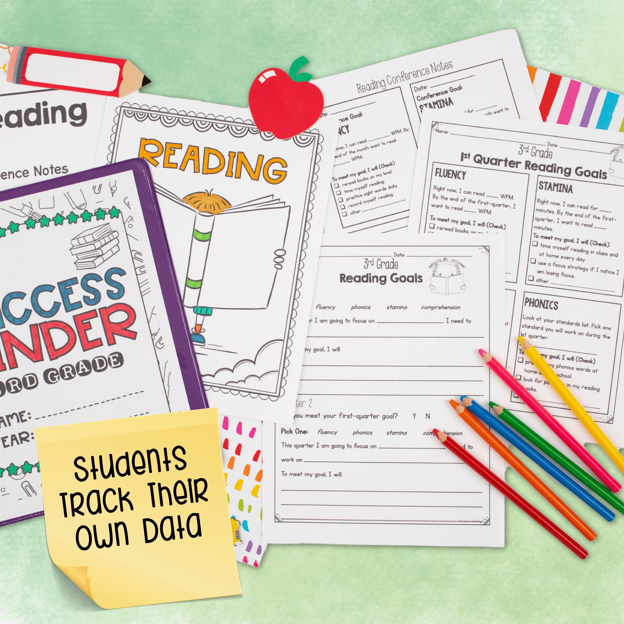 Editable 3rd Grade Student Data Tracking Binder MagiCore