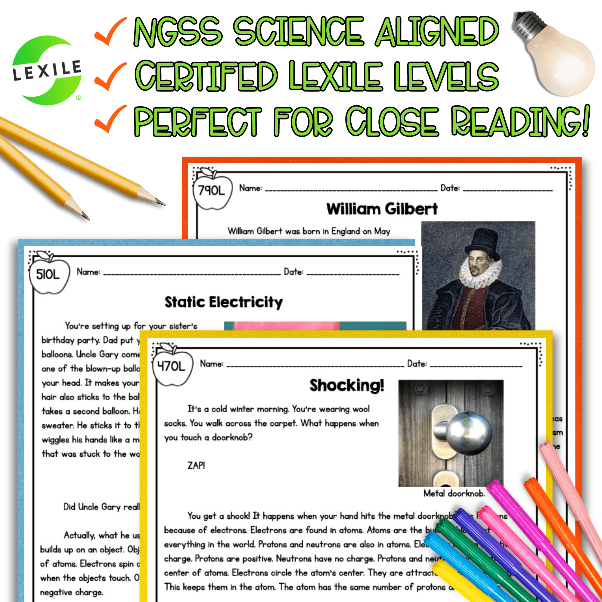 Electric U0026 Magnetic Forces NGSS 3 PS2 3 Science Differentiated Reading Passages