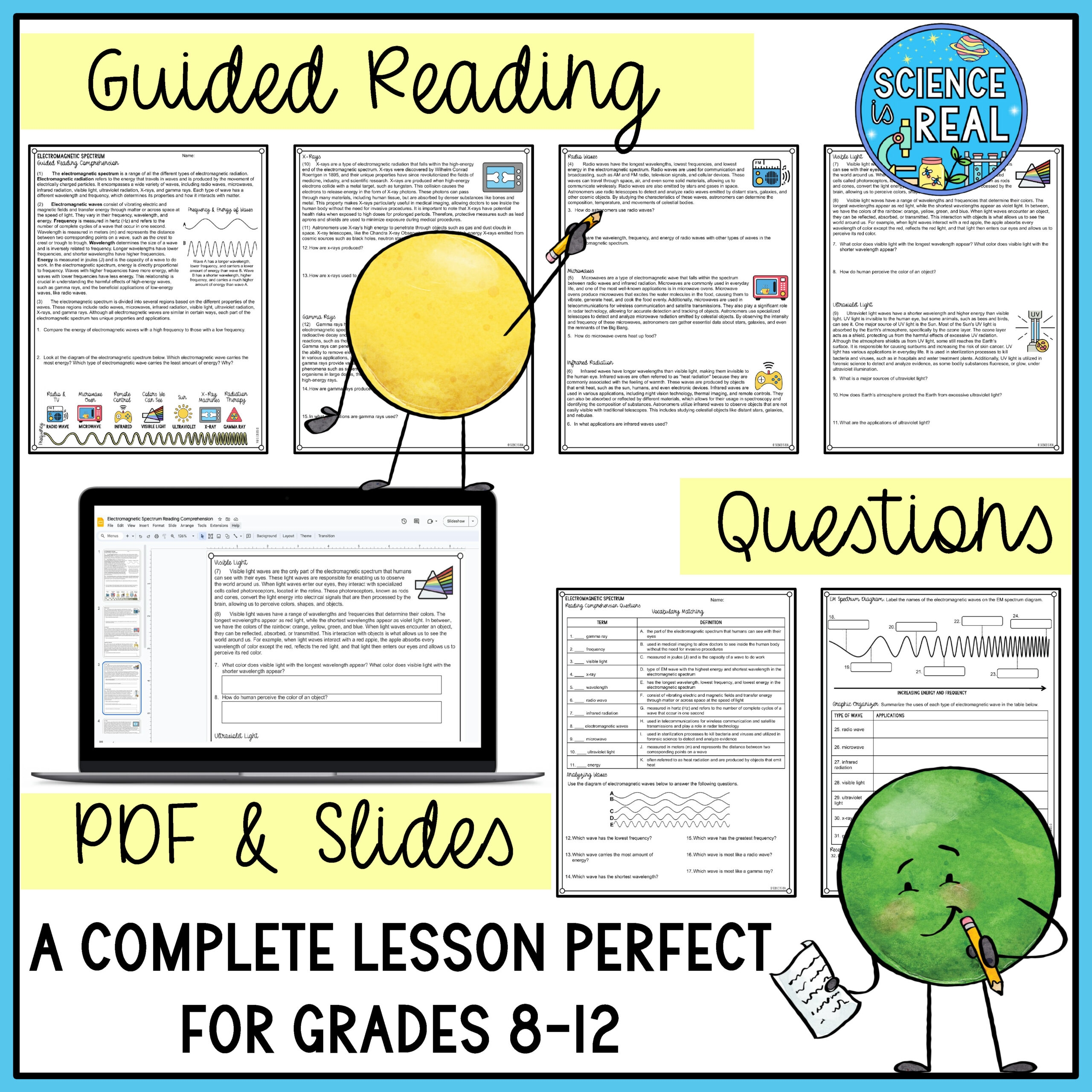 Electromagnetic Spectrum Reading Comprehension Classful