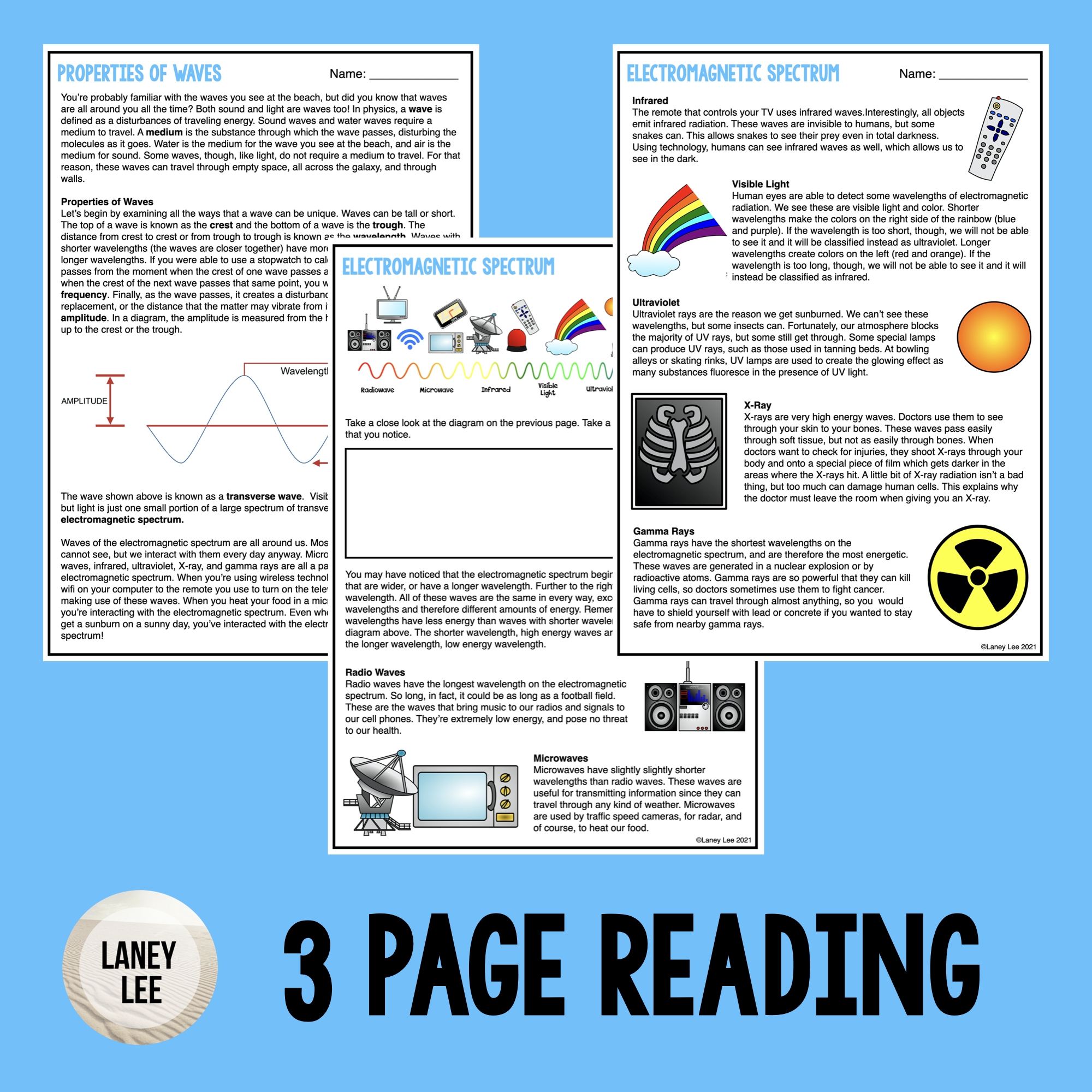 Electromagnetic Spectrum Reading Comprehension Worksheets Worksheets Library