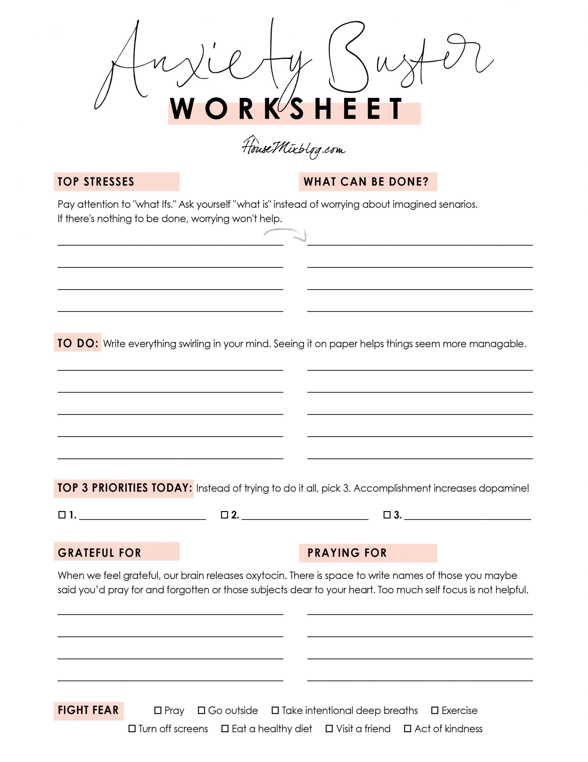 Empower Your Journey Anxiety Worksheets For Personal Growth
