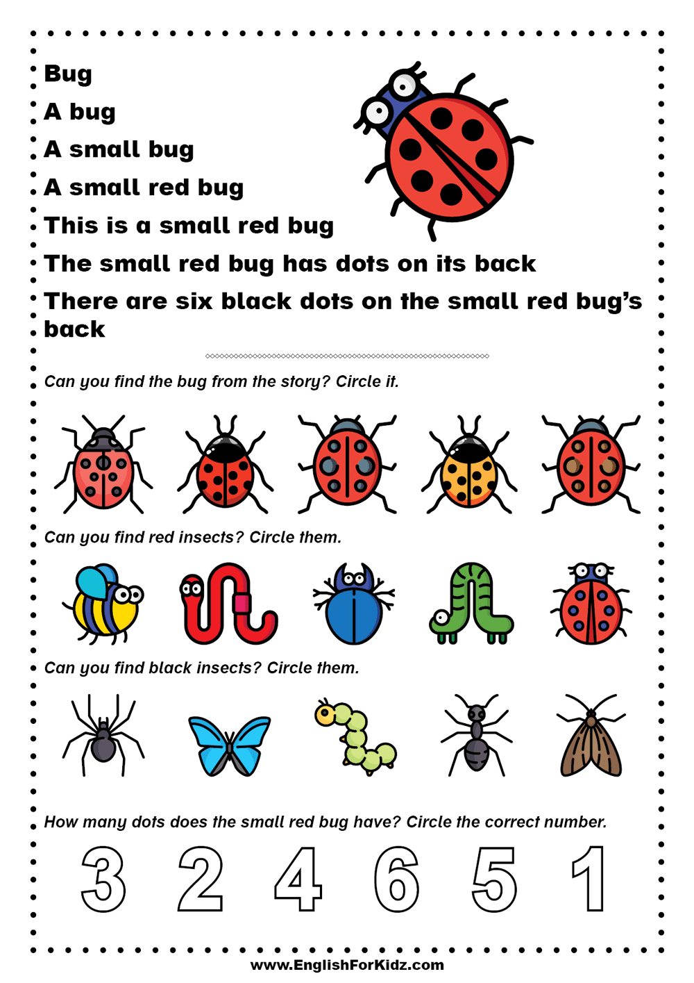 Free Worksheets Reading Comprehension Kindergarten