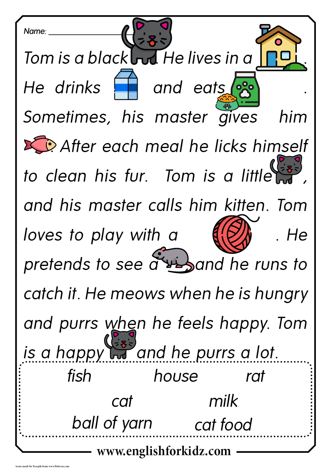 Easy Reading Comprehension Worksheets Esl Printable