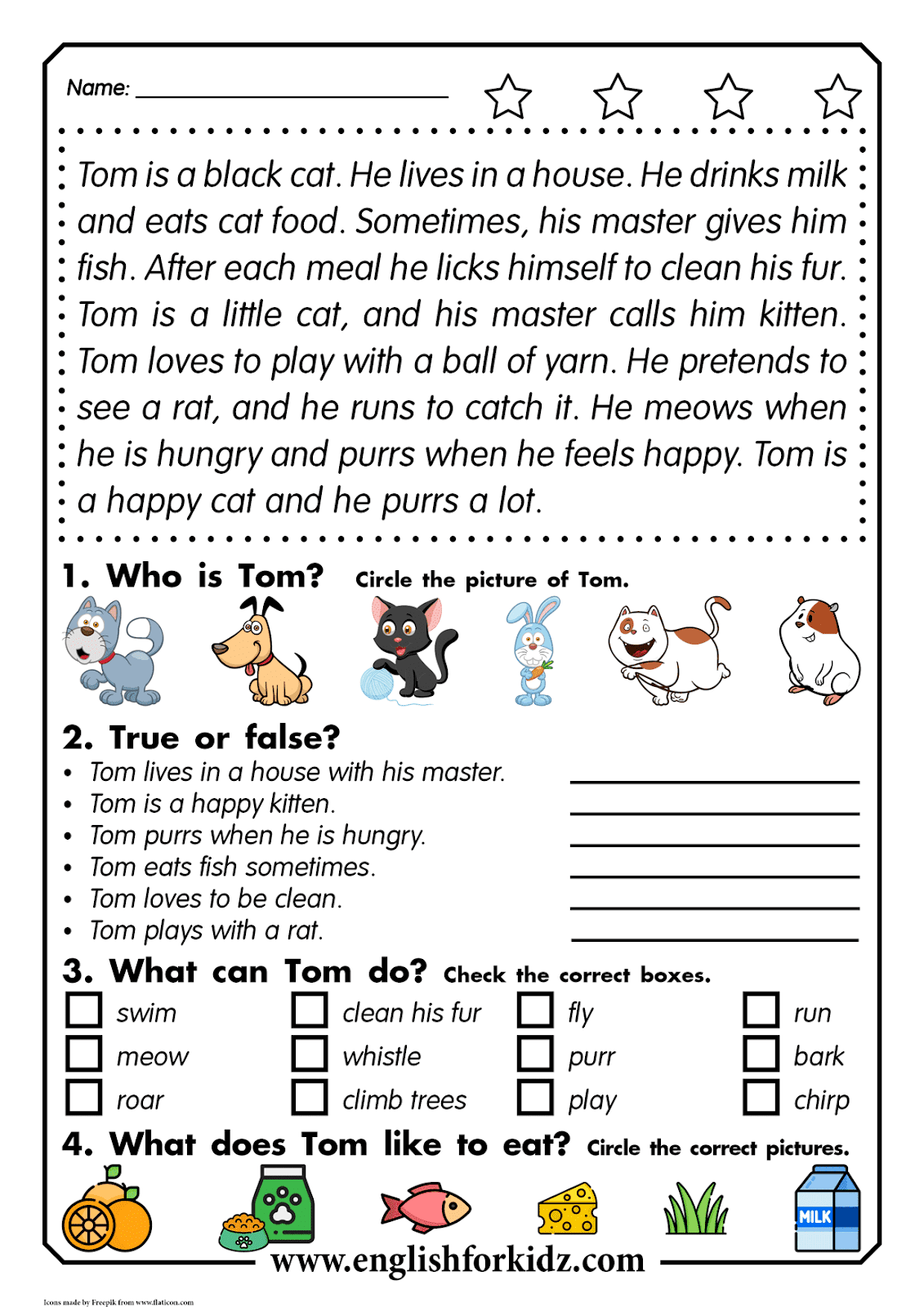 Grade 2 Reading And Comprehension Worksheets