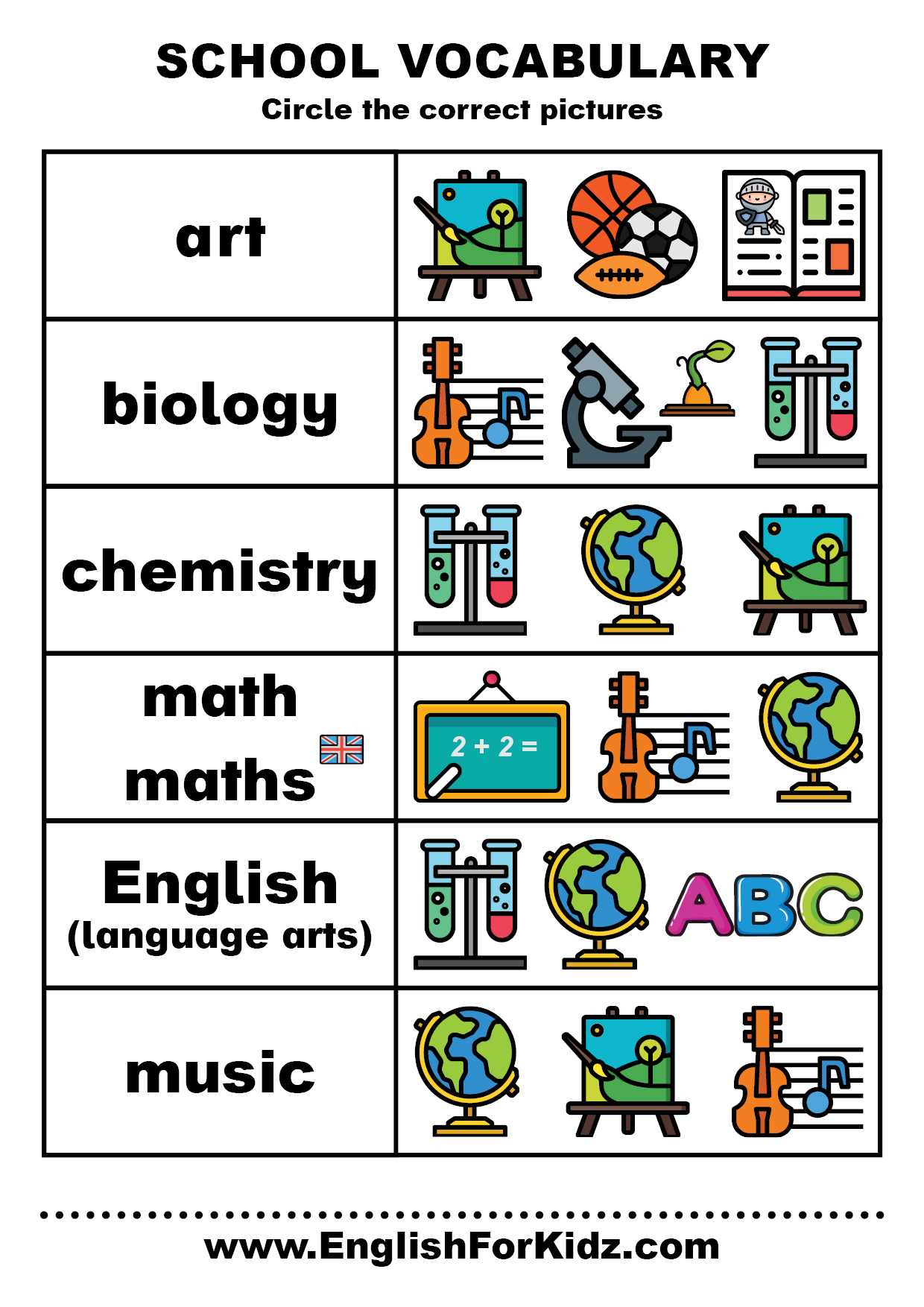 Free Printable High School Vocabulary Worksheets