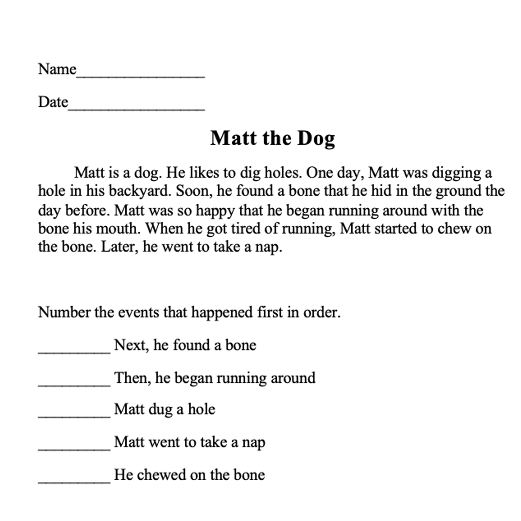Esl Reading Comprehension Worksheets Doc