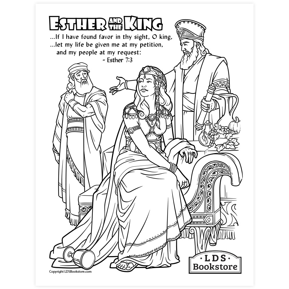 Esther And The King Coloring Page Printable