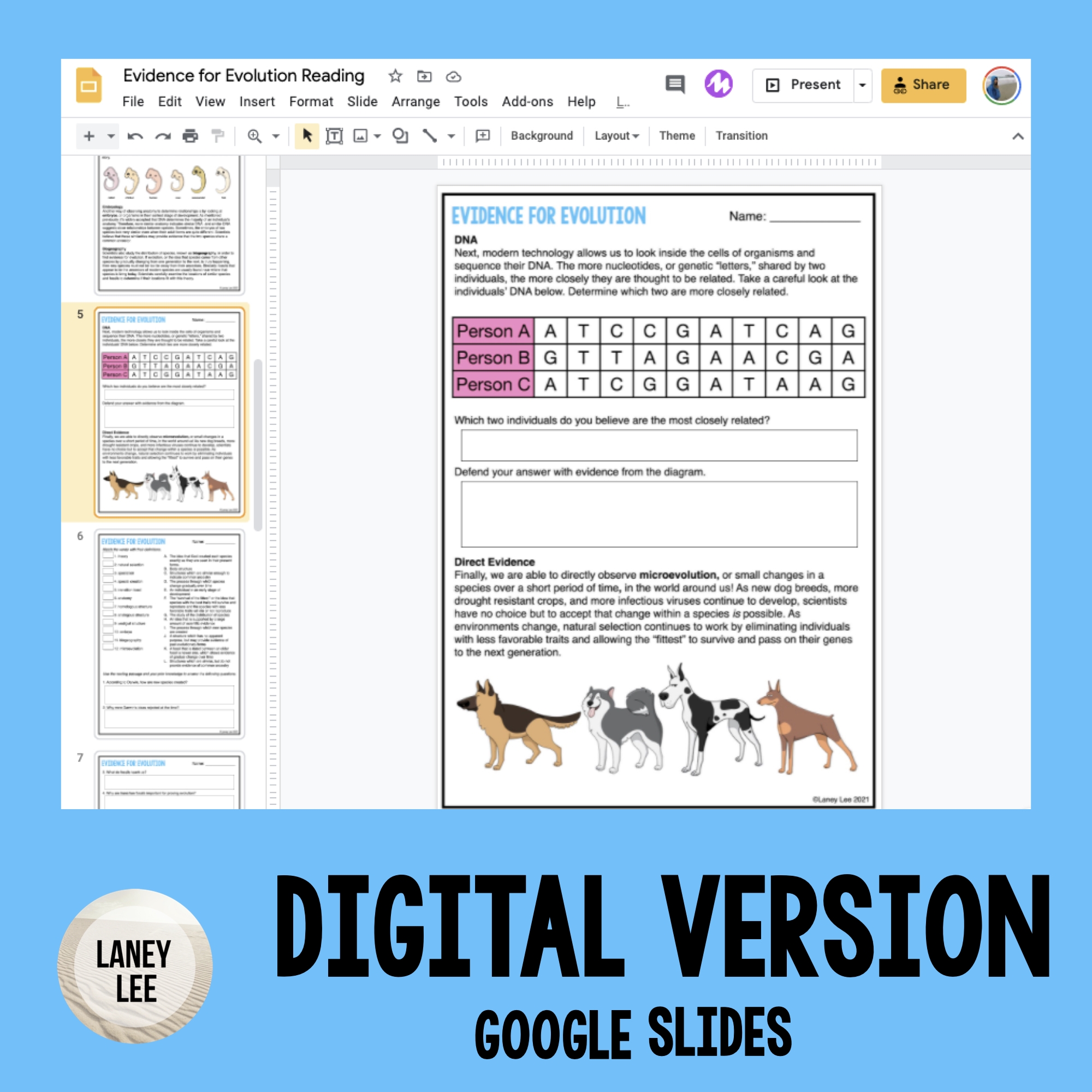 Evolution Reading Comprehension Worksheet Pdf
