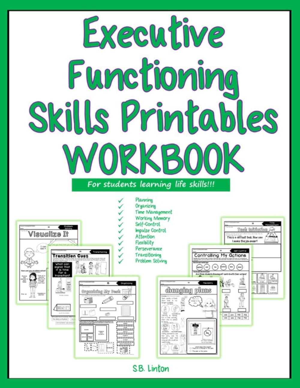 Executive Functioning Skills Printables Workbook For Students Learning Life Skills By S B Linton