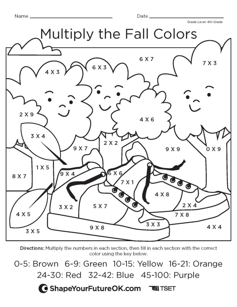 Fall Math Multiplication Worksheets Math Multiplication 