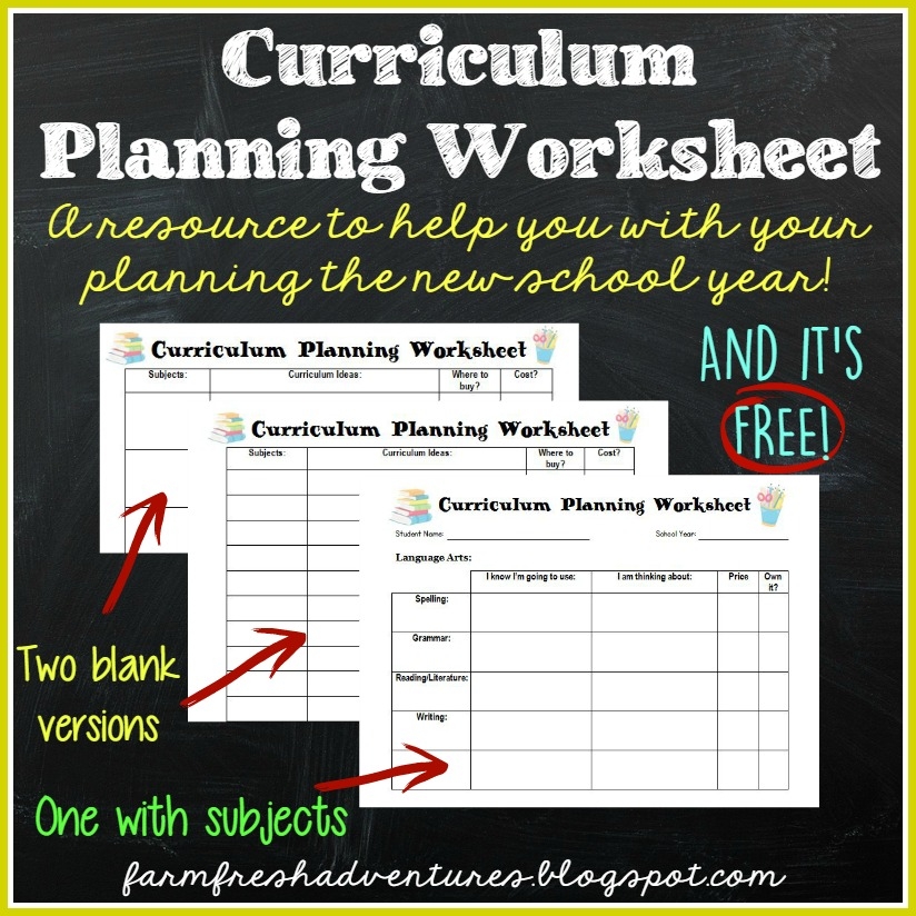 Farm Fresh Adventures Homeschool Curriculum Planning And FREE 