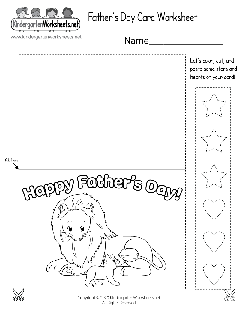 Free Printable Father's Day Worksheets