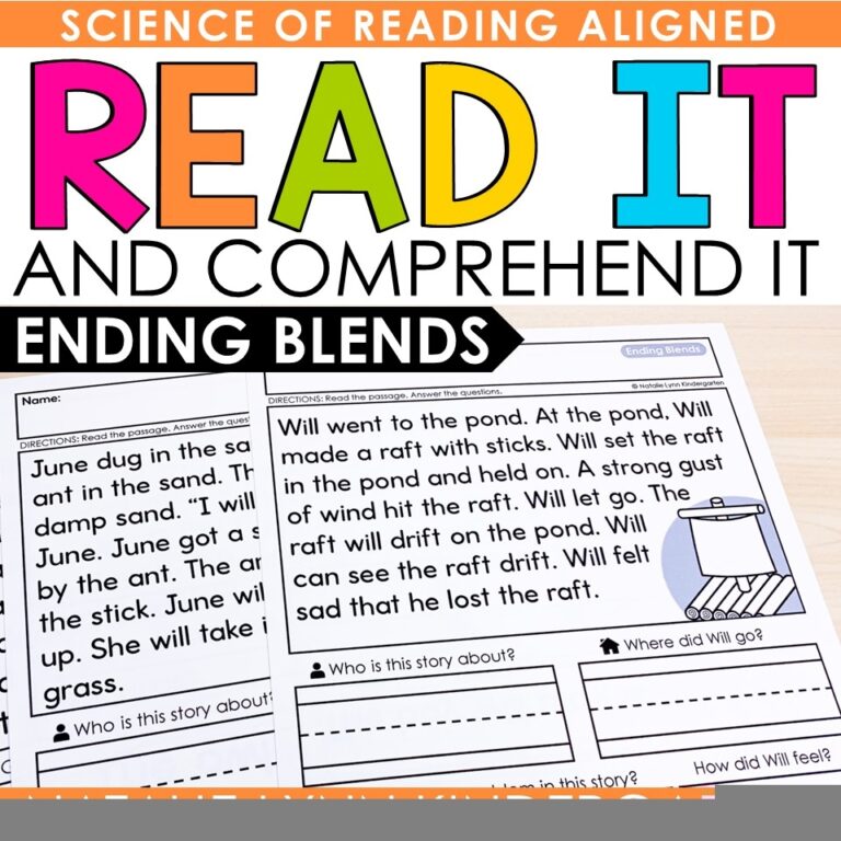 Final Consonant Ending Blends Science Of Reading Decodable 