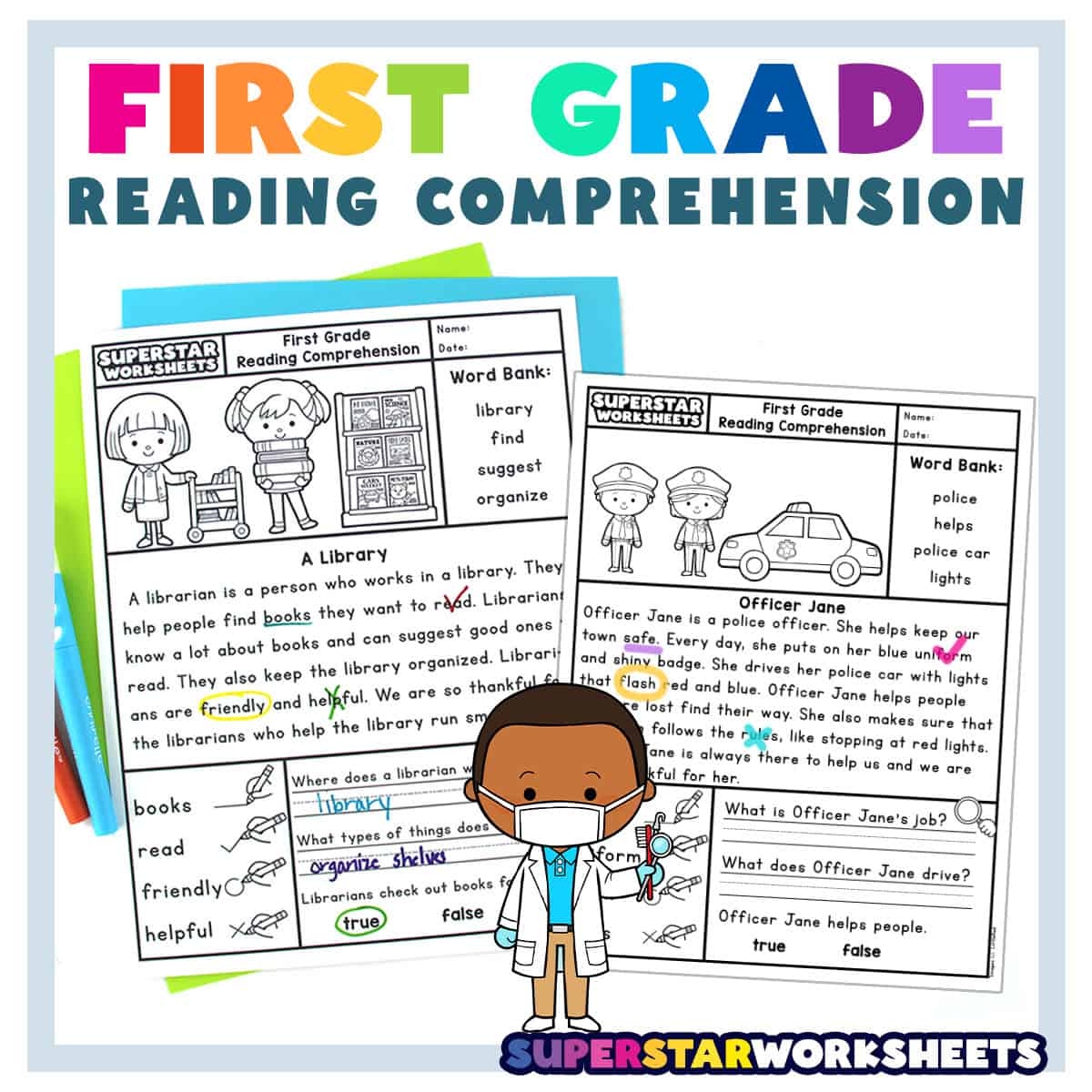 First Grade Free Reading Comprehension Worksheets