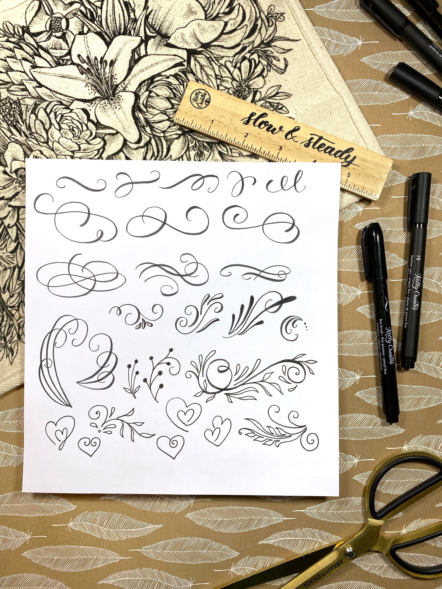 Flourishing Designs U0026 FREE Printable Kelly Creates