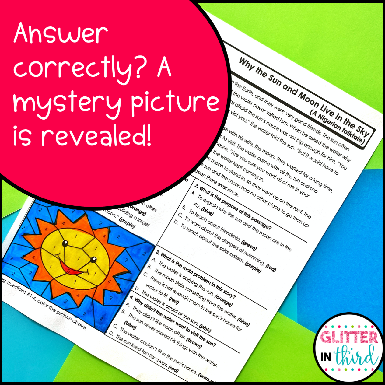 Folktale Reading Comprehension Worksheets