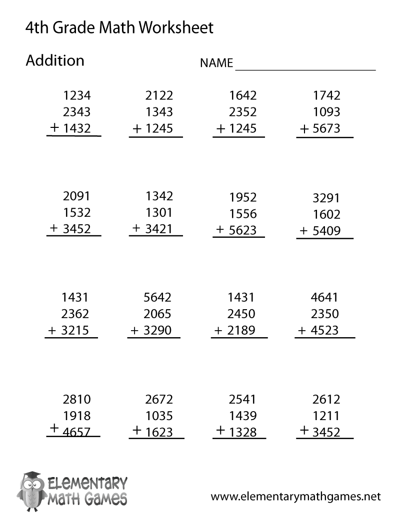 4th Grade Multiplication Worksheets - Free Printable