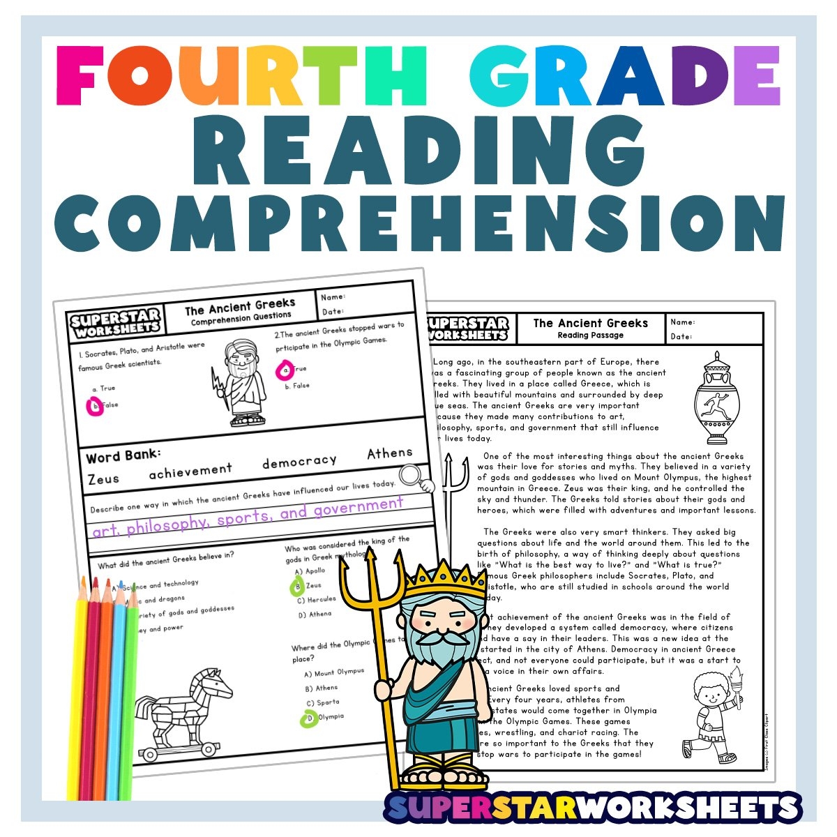 5 Grade Reading Comprehension Worksheets Pdf