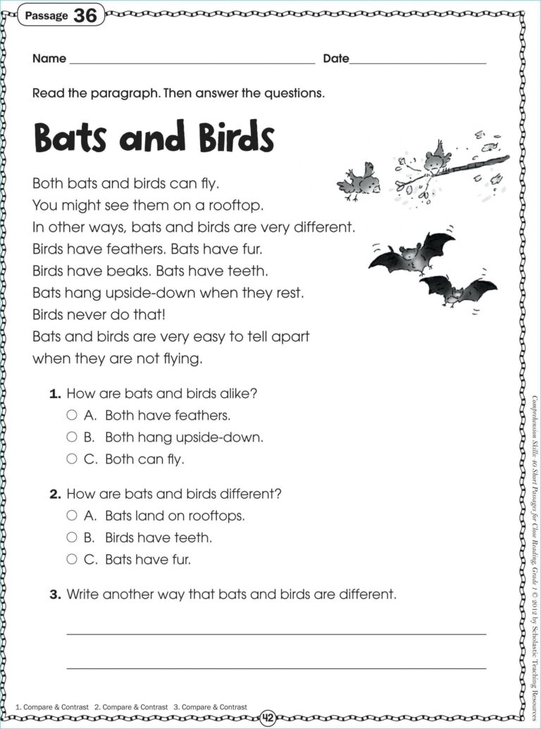 Free 3rd Grade Reading Comprehension Worksheets Worksheets Library Worksheets Library