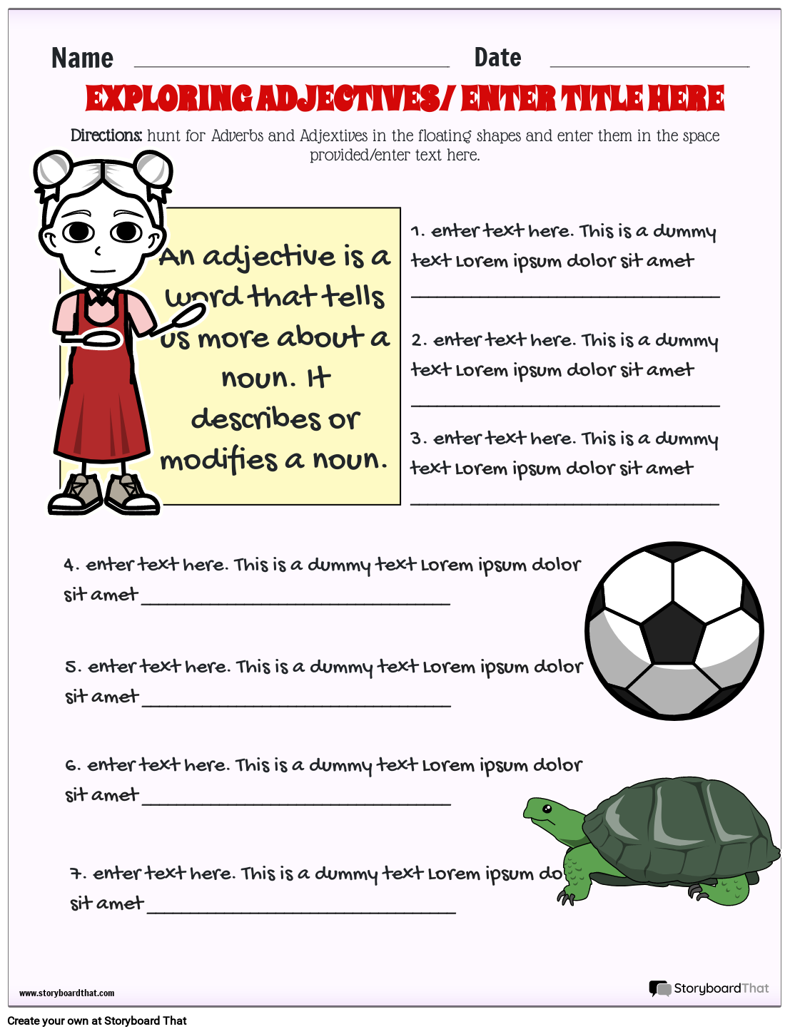 Free Adjectives And Adverbs Worksheets Printable Templates