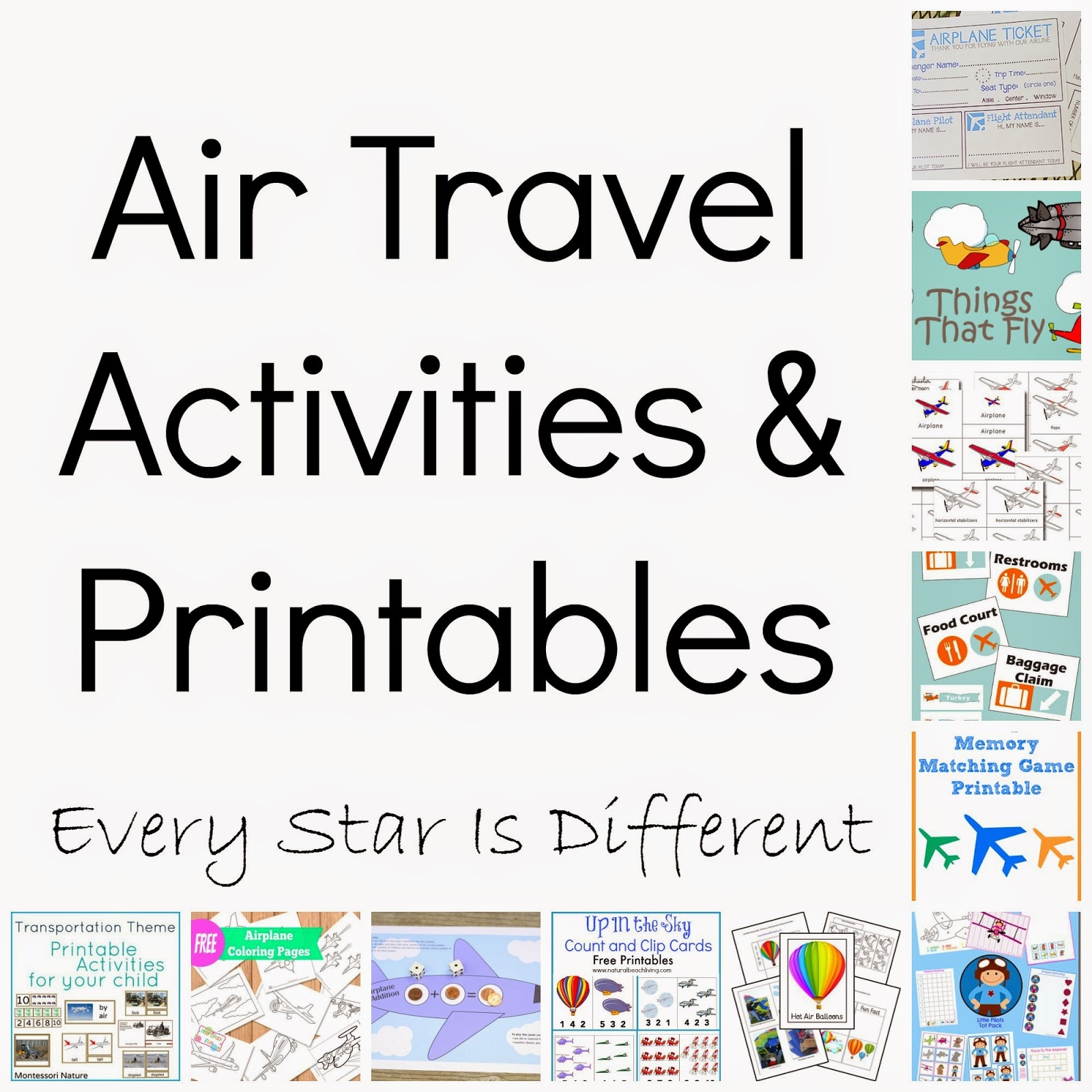 Airplane Preschool Worksheet Printable Free