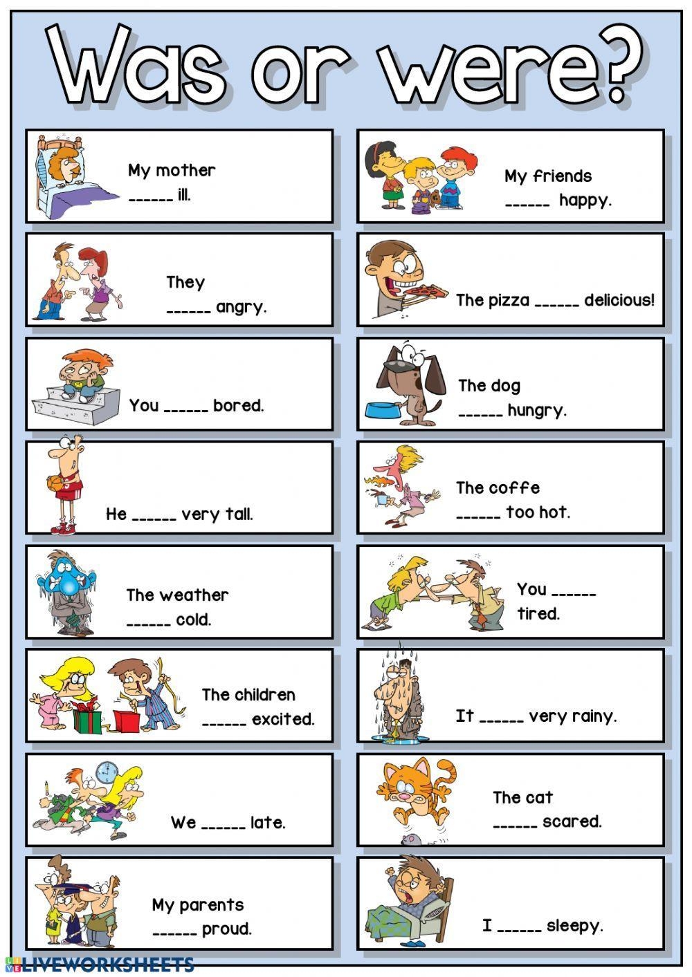 Free And Was Were Worksheet Download Free And Was Were Worksheet Png Images Free Worksheets On Clipart Library