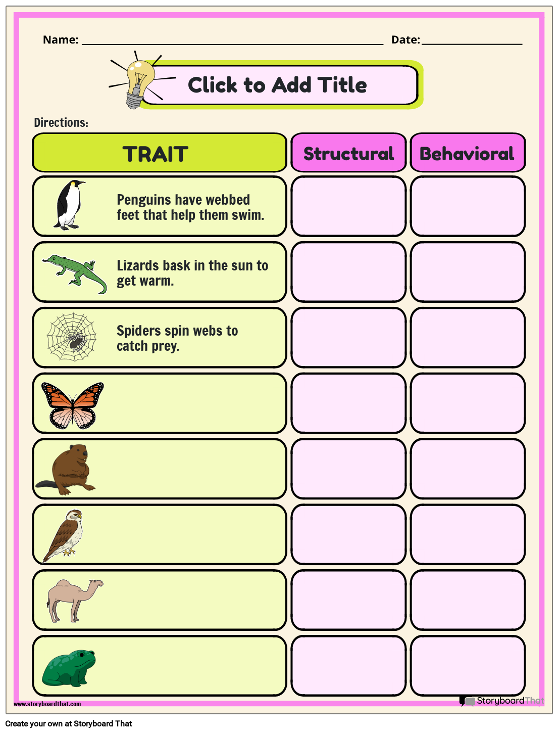Adaptations Reading Comprehension Worksheet 6th Grade
