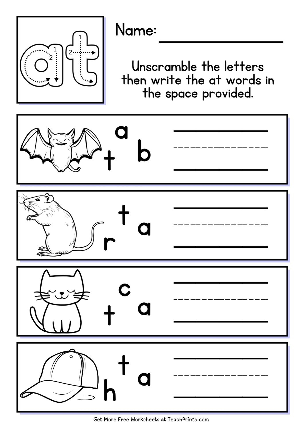 Free at Word Family Worksheets Teach Prints Free at Word Family Worksheets Teach Prints