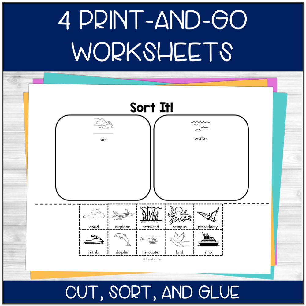 Free Category Sorting Activity Preschool Speech Therapy 