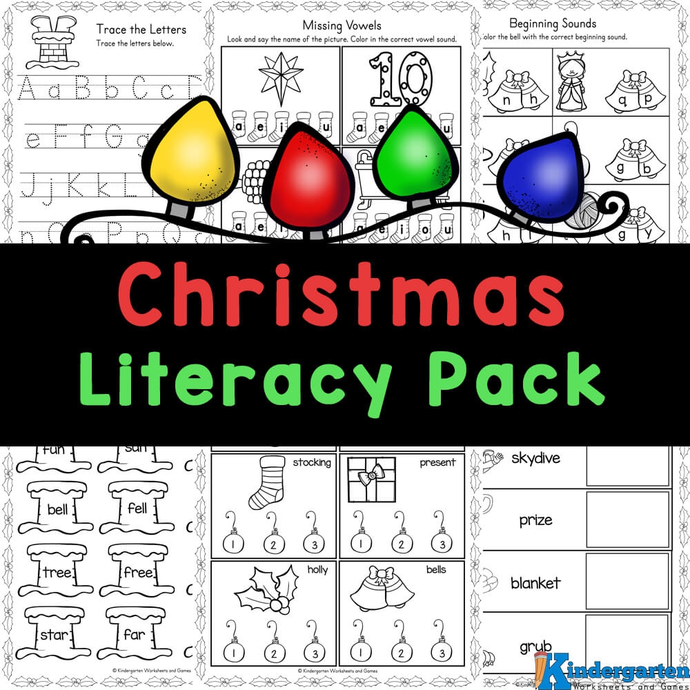  FREE Christmas Literacy Worksheets For Kindergarten