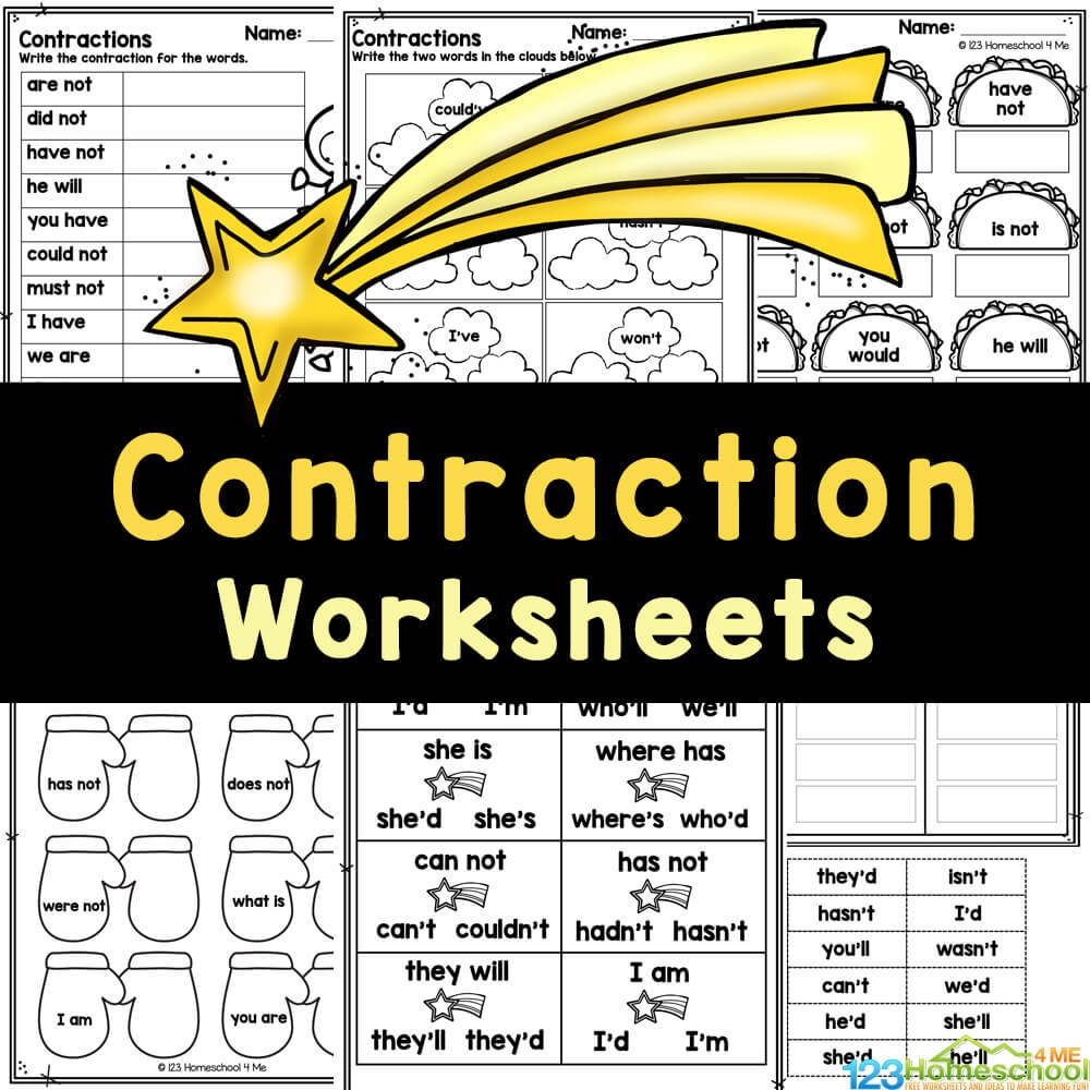 FREE Contractions Activites For 1st U0026 2nd Graders