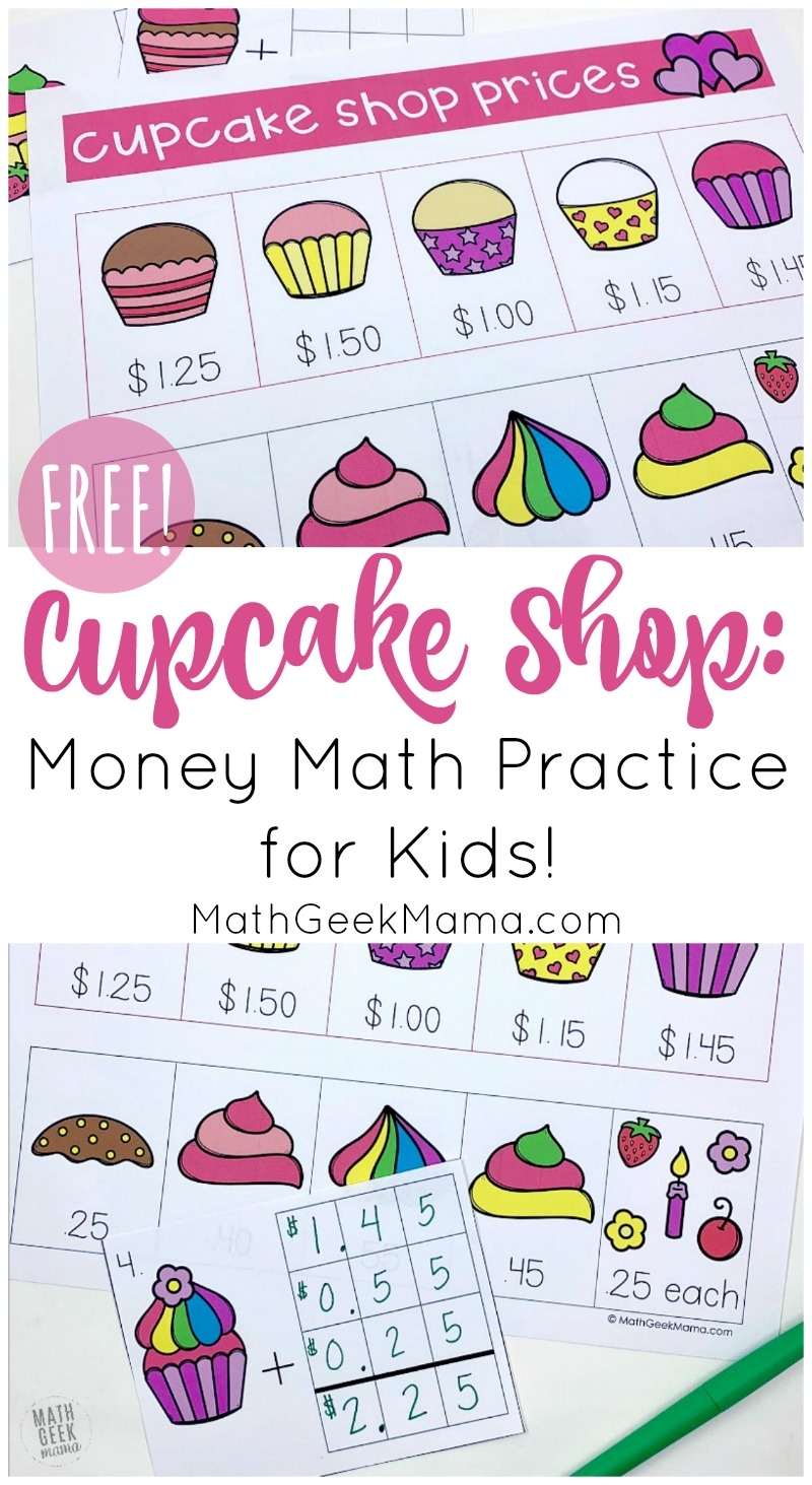 FREE Cupcake Shop Money Math Problems