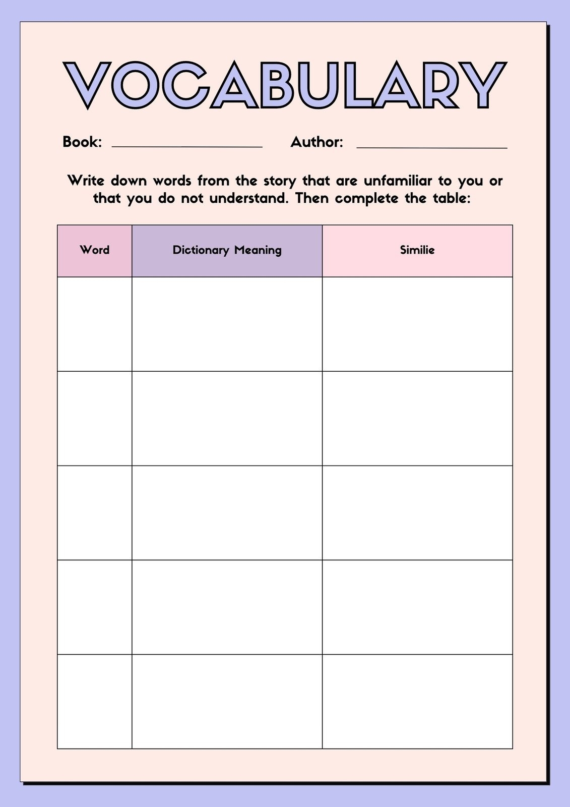 Free Custom And Printable Reading Worksheet Templates Canva