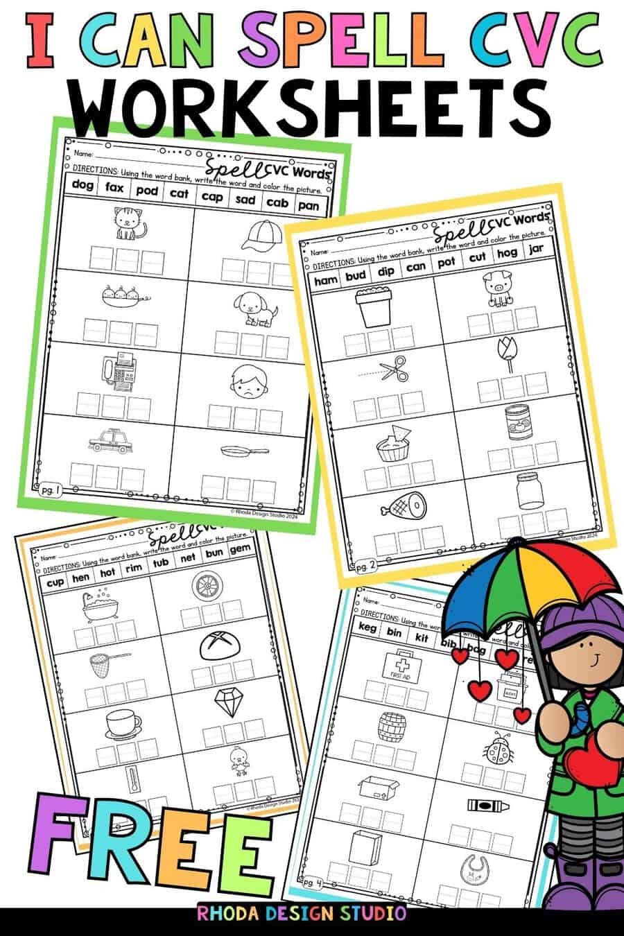 Free Printable Cvc Words Worksheets