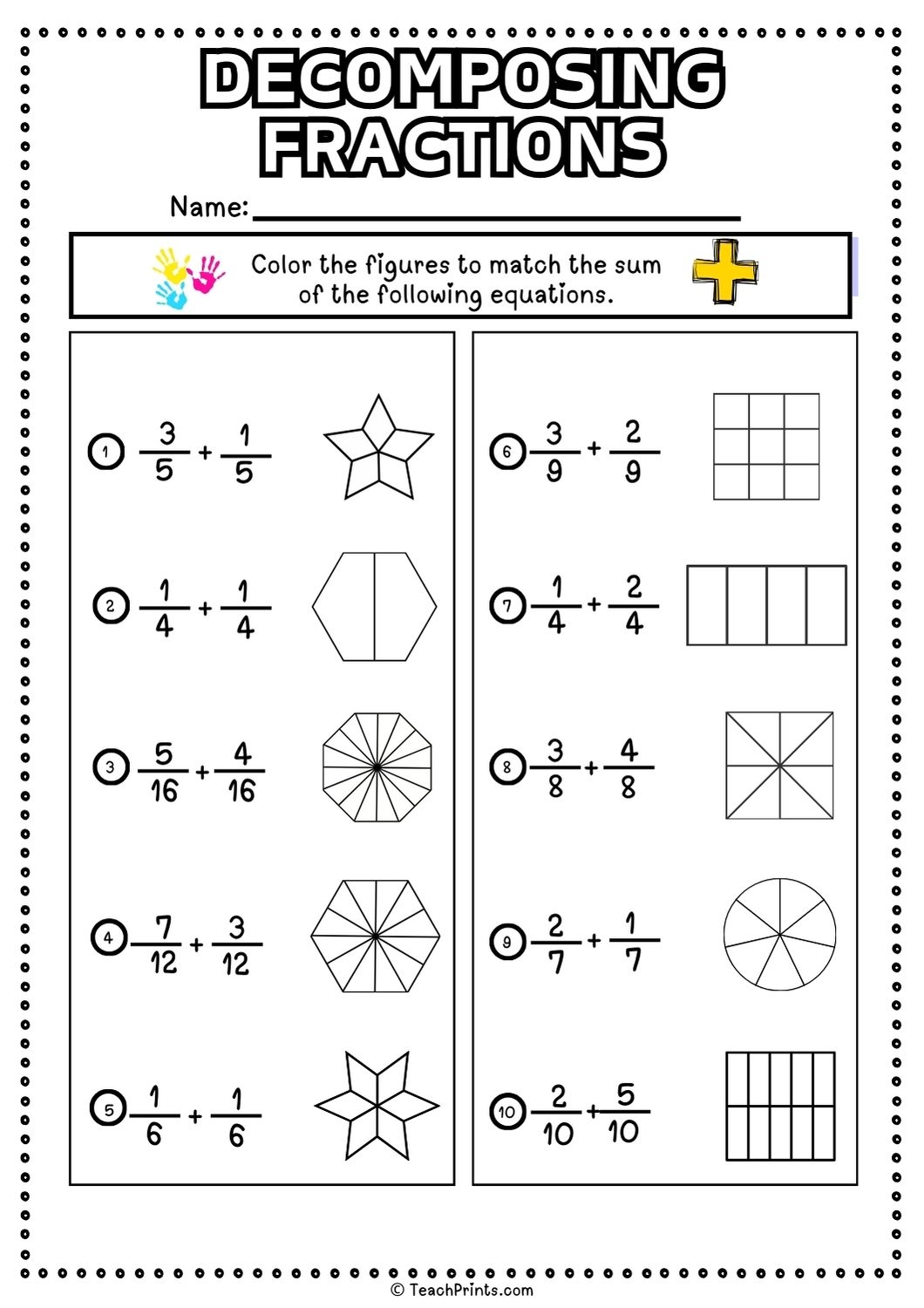 Free Printable 3rd Grade Fraction Worksheets