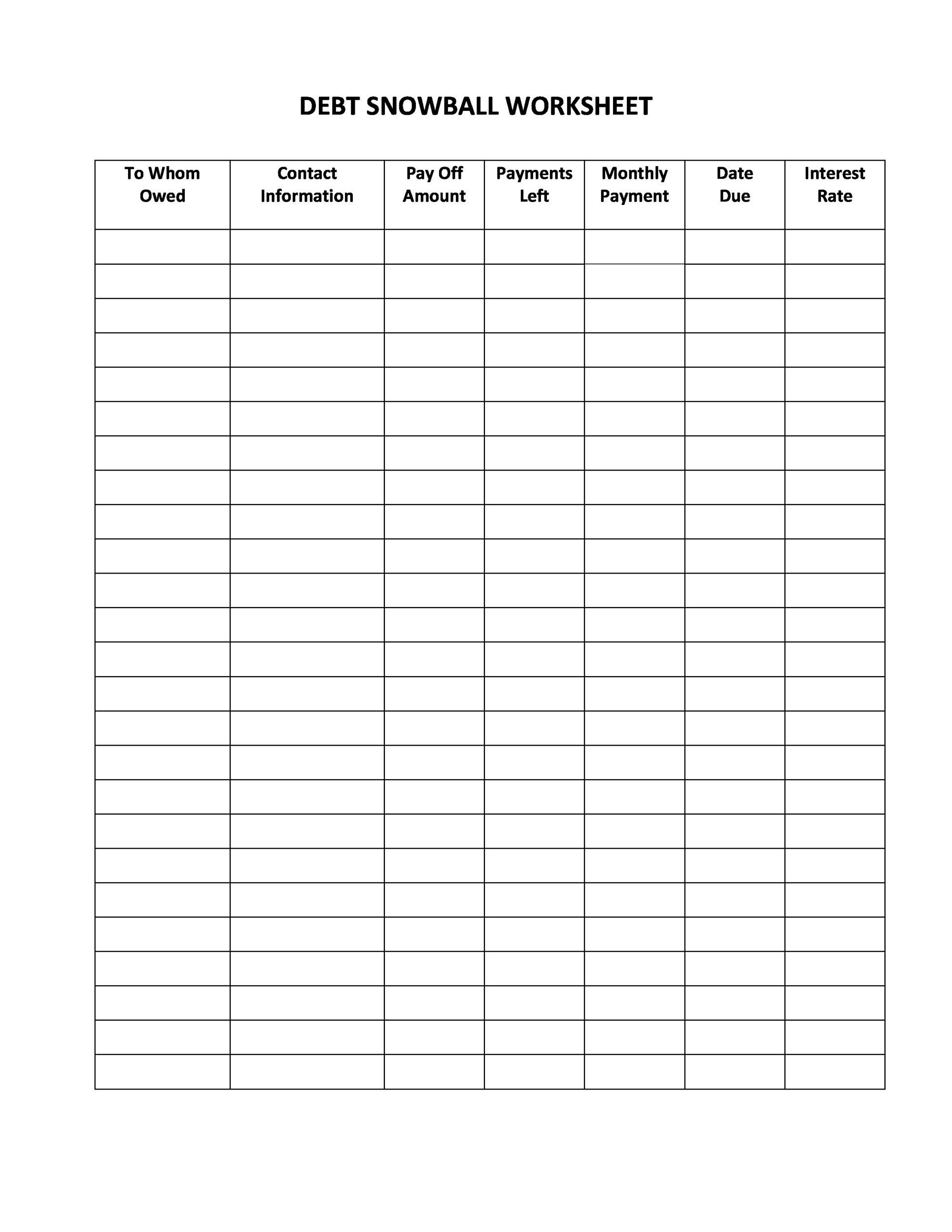 Free Free Debt Payoff Worksheet Download Free Free Debt Payoff Worksheet Png Images Free Worksheets On Clipart Library