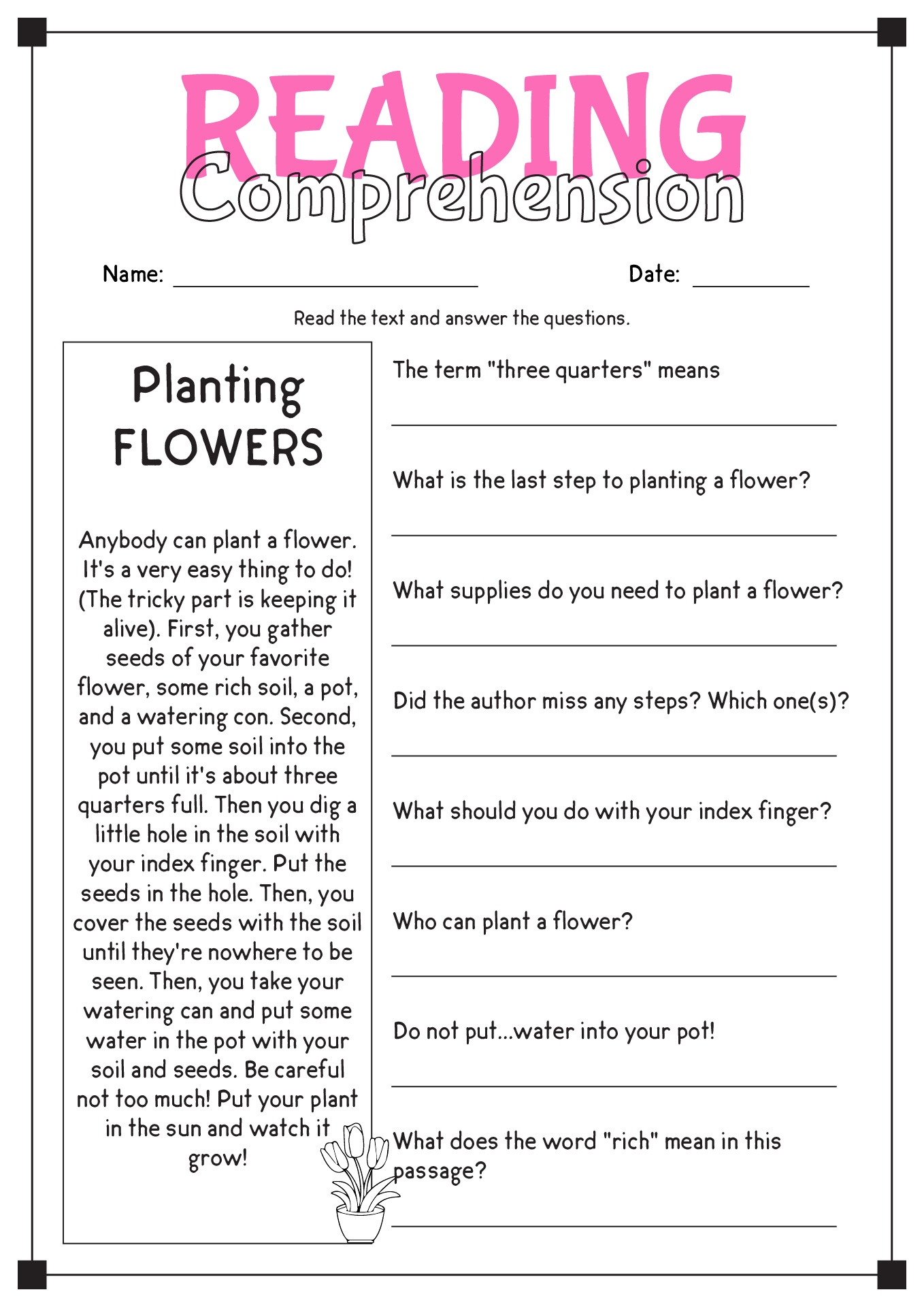 Free Reading Comprehension Strategies Worksheets Pdf