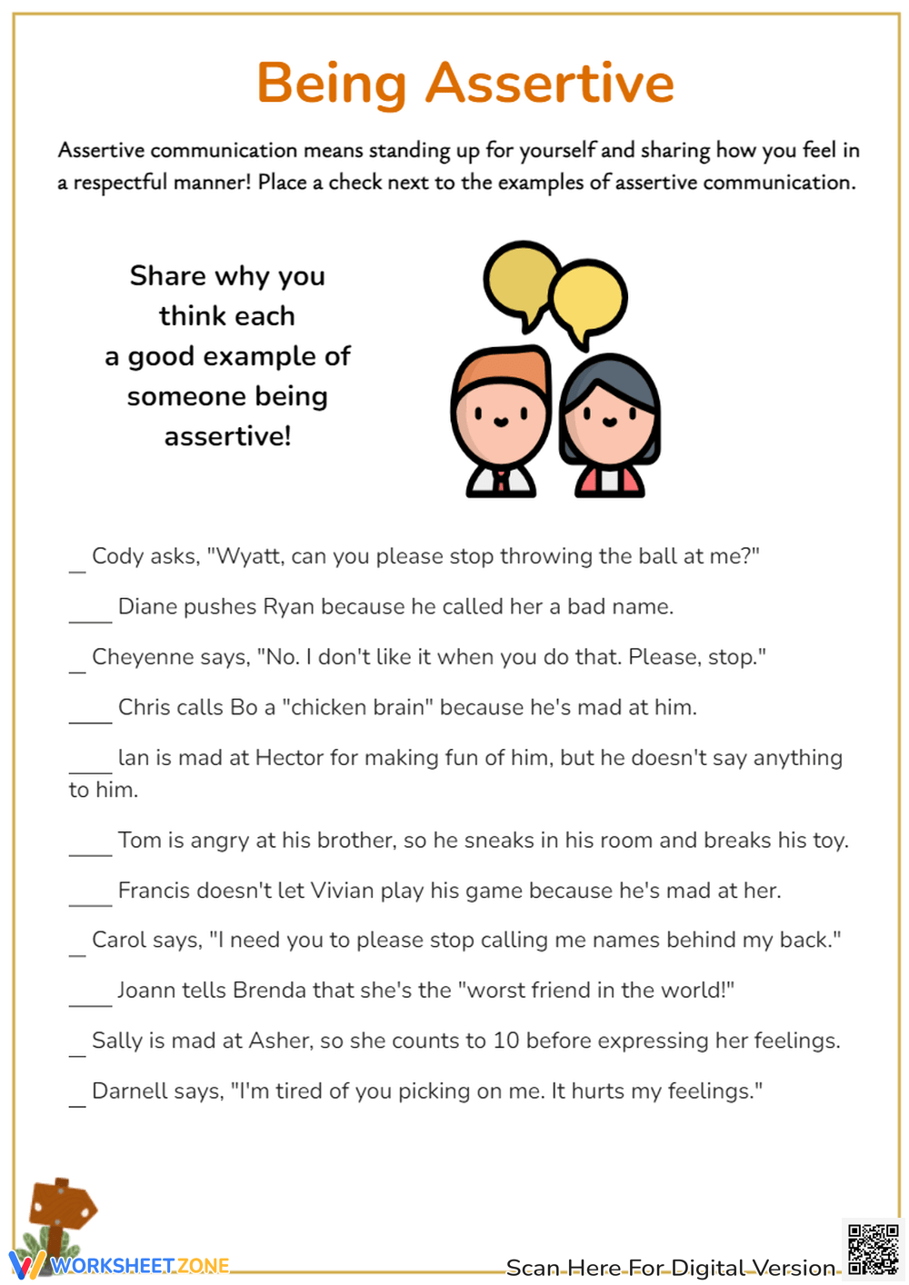 Free Interactive U0026 Printable Communication Skills Worksheets Worksheets Library