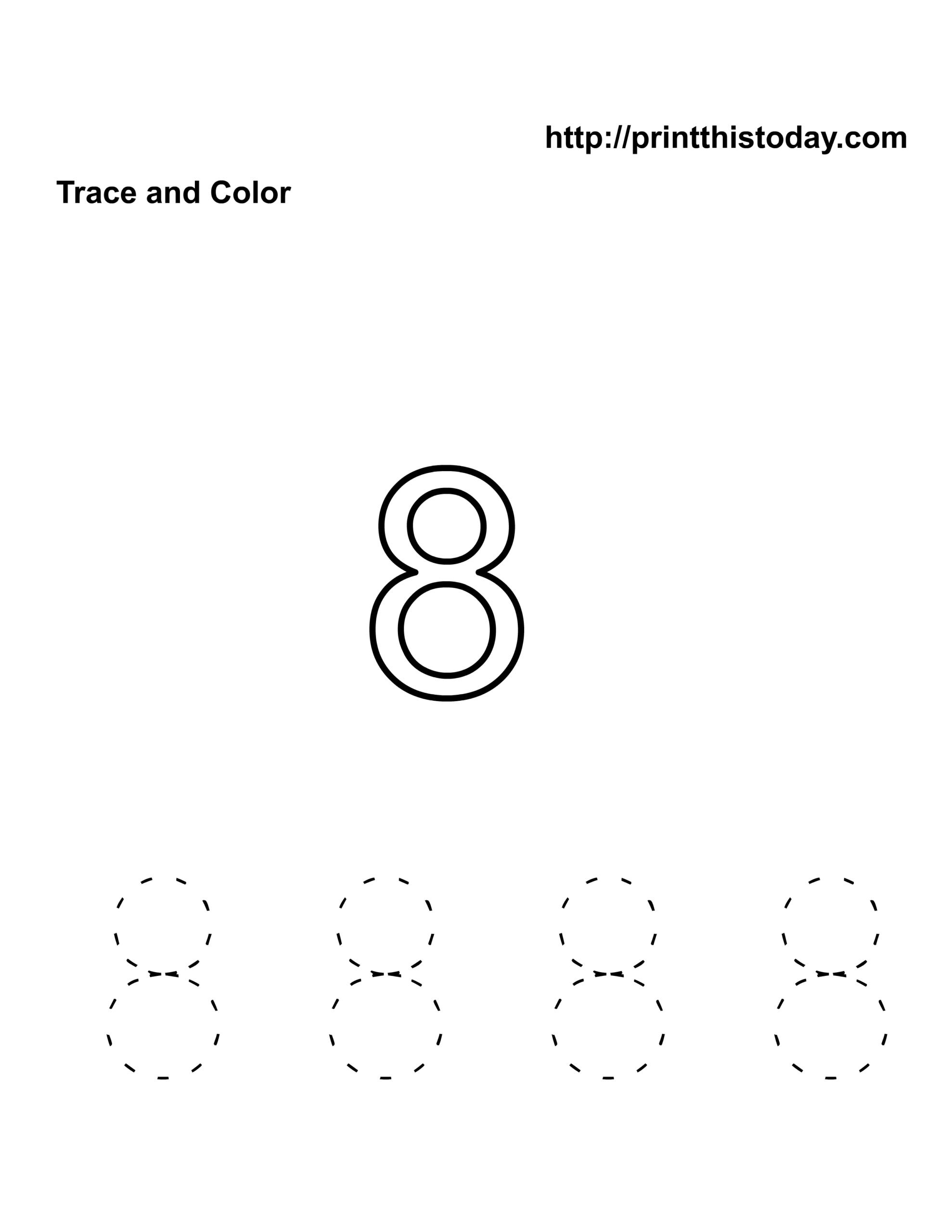 Free Kindergarten Math Worksheets Number Eight 8 Worksheets Library