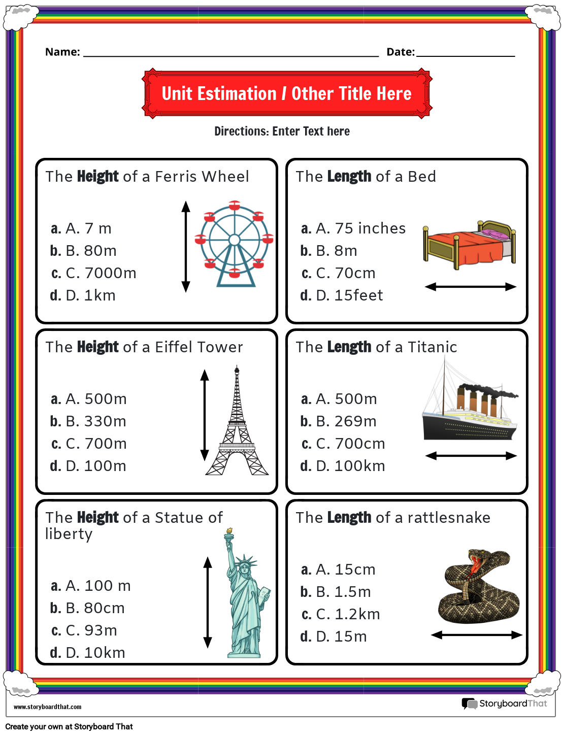 Free Printable Measurement Worksheets For Elementary