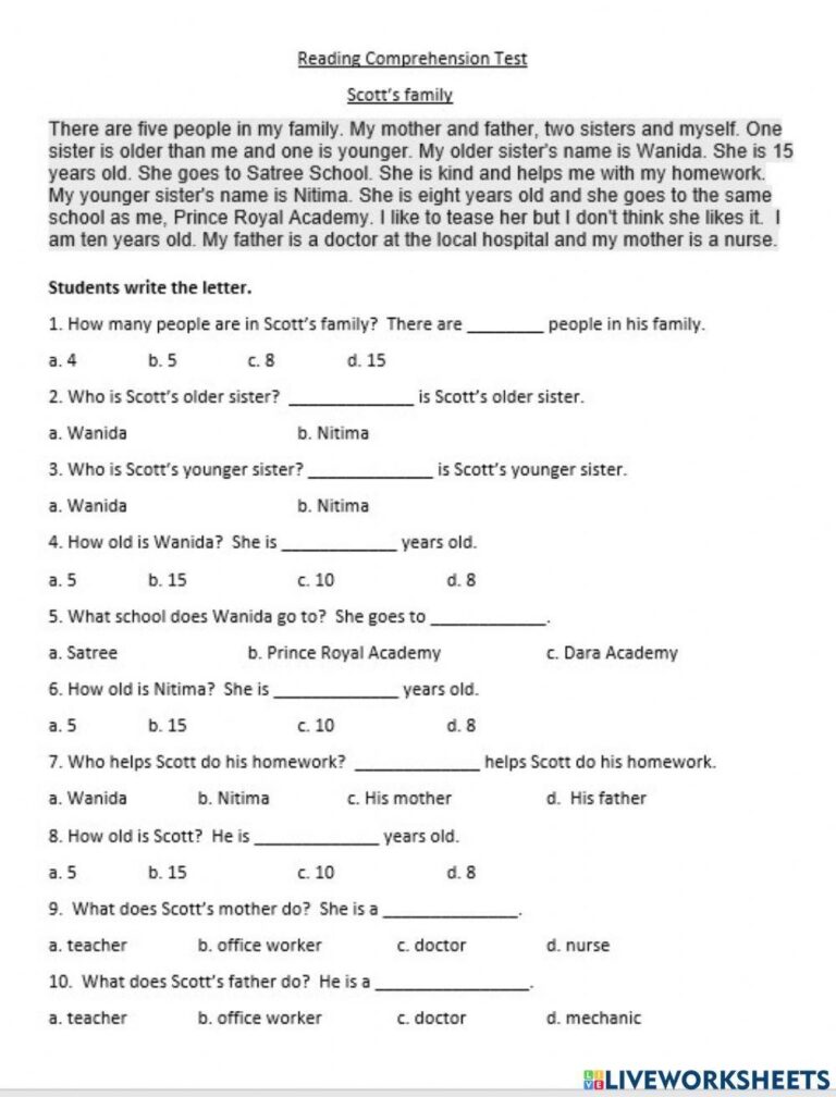 Free Multiple Choice Reading Worksheet With Download Free Multiple Choice Reading Worksheet With Png Images Free Worksheets On Clipart Library