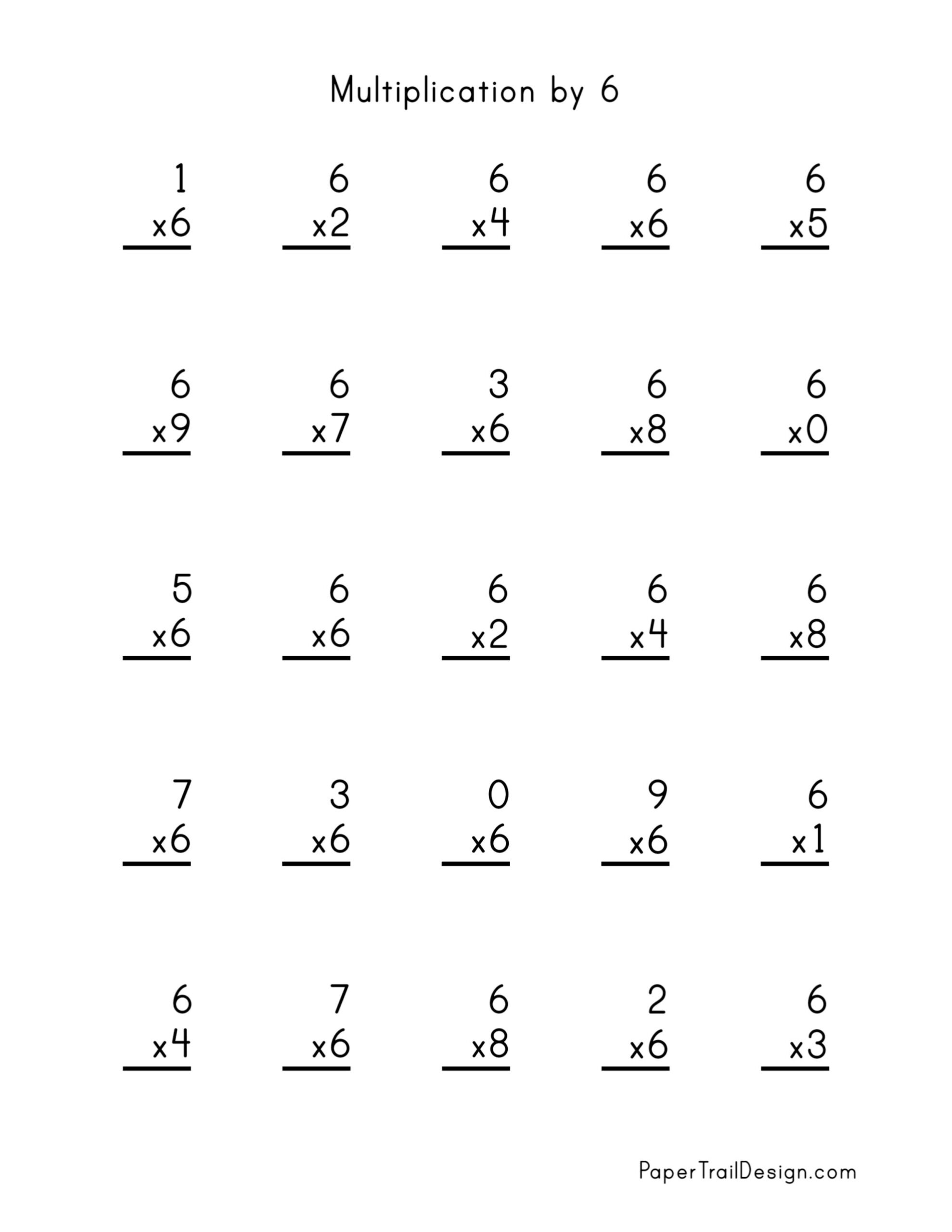 Free Online Multiplication Worksheets Printable