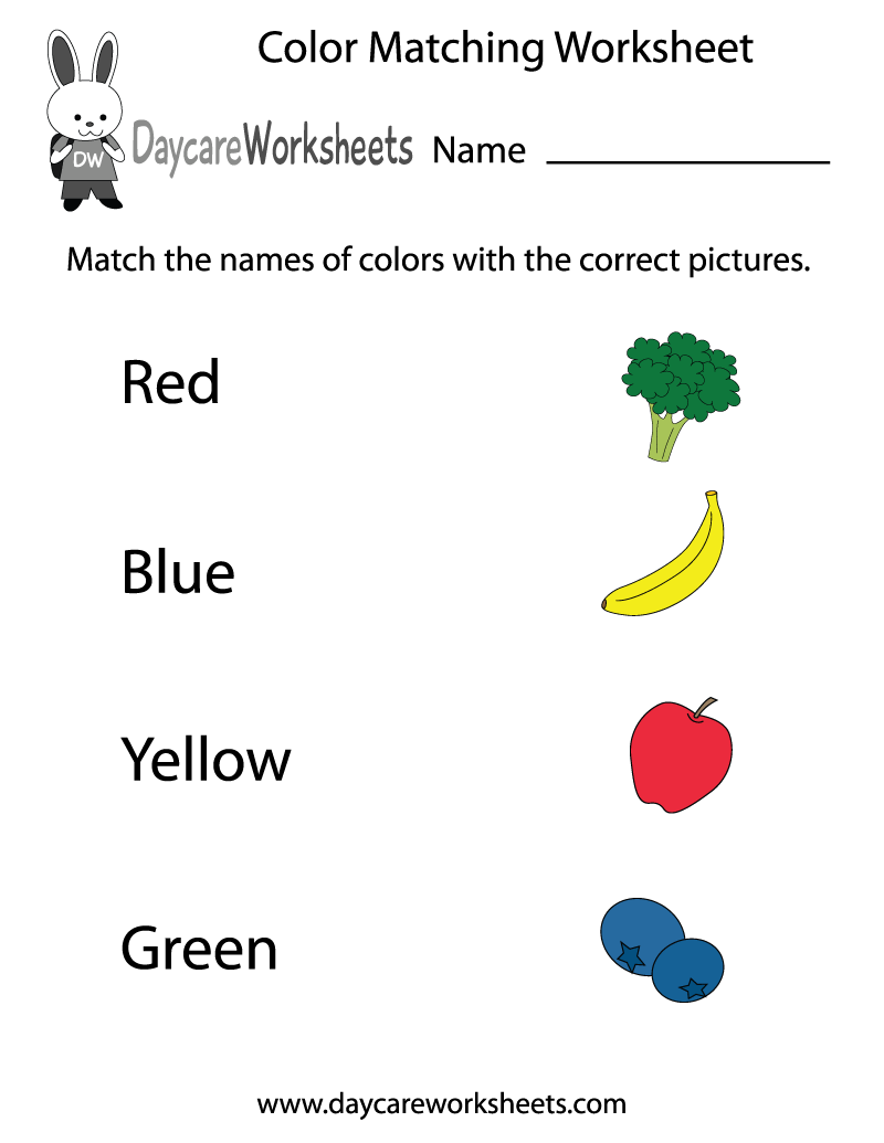 Free Printable Matching Worksheets For Kindergarten