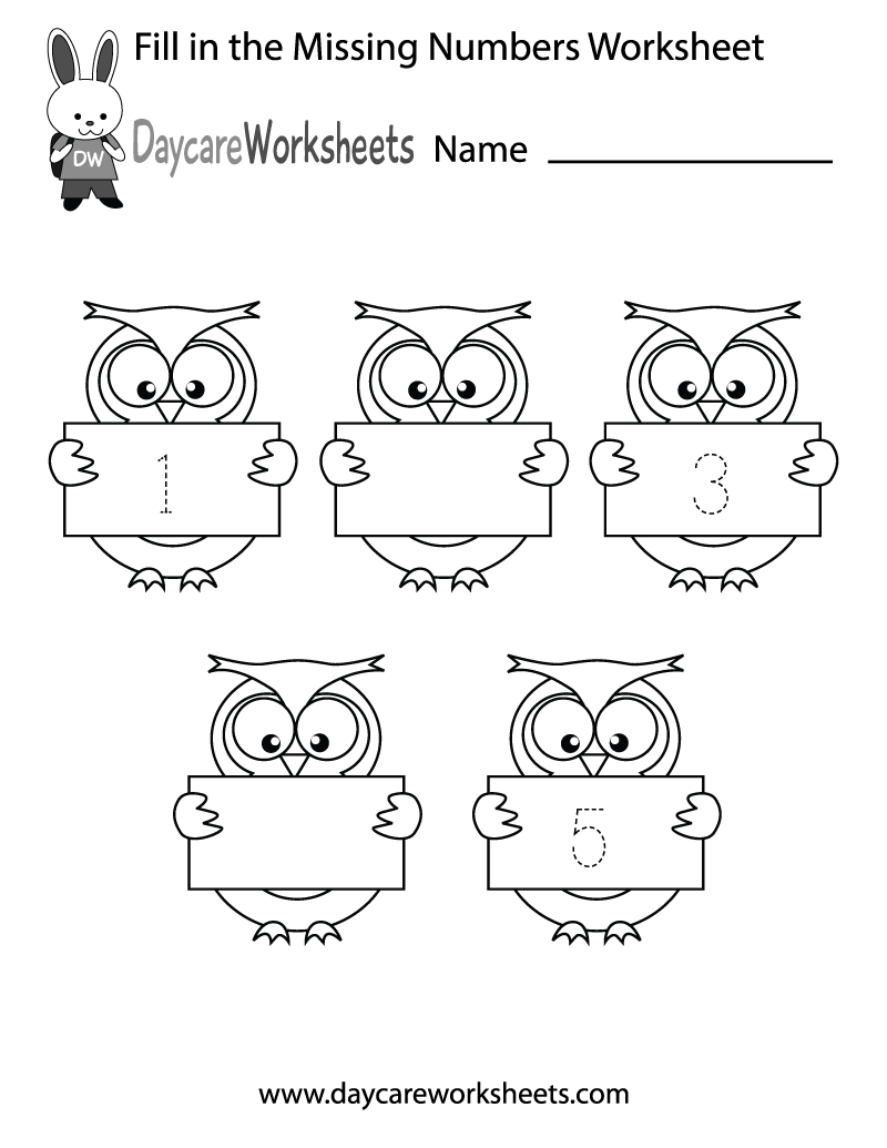 Free Printable Preschool Worksheets Numbers
