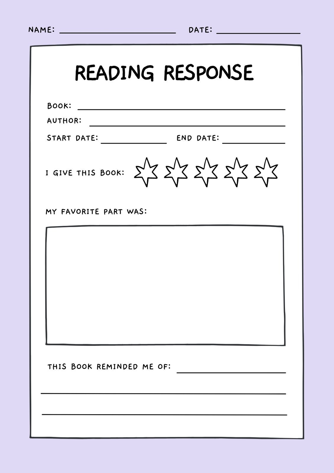 Free Printable 3rd Grade Reading Worksheet Templates Canva