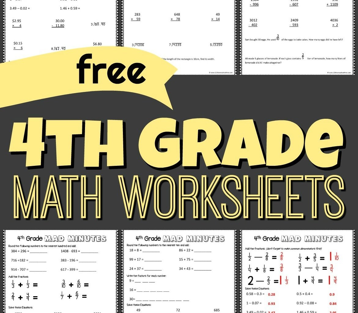 Year 4 Worksheets Printable Free