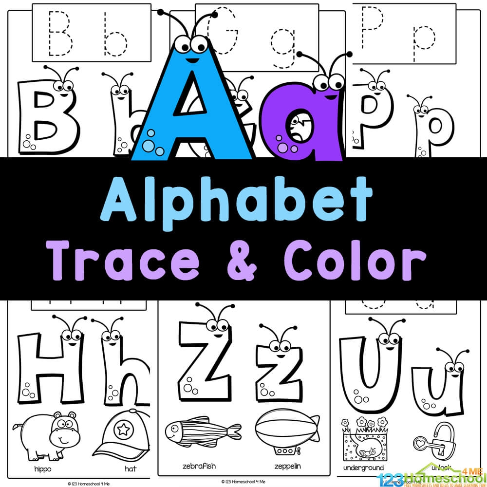 Free Printable Colorful Alphabet Tracing Worksheets
