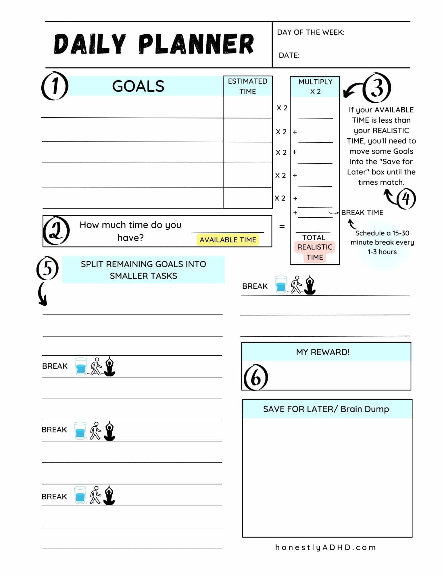 Free Printable Adhd Worksheets