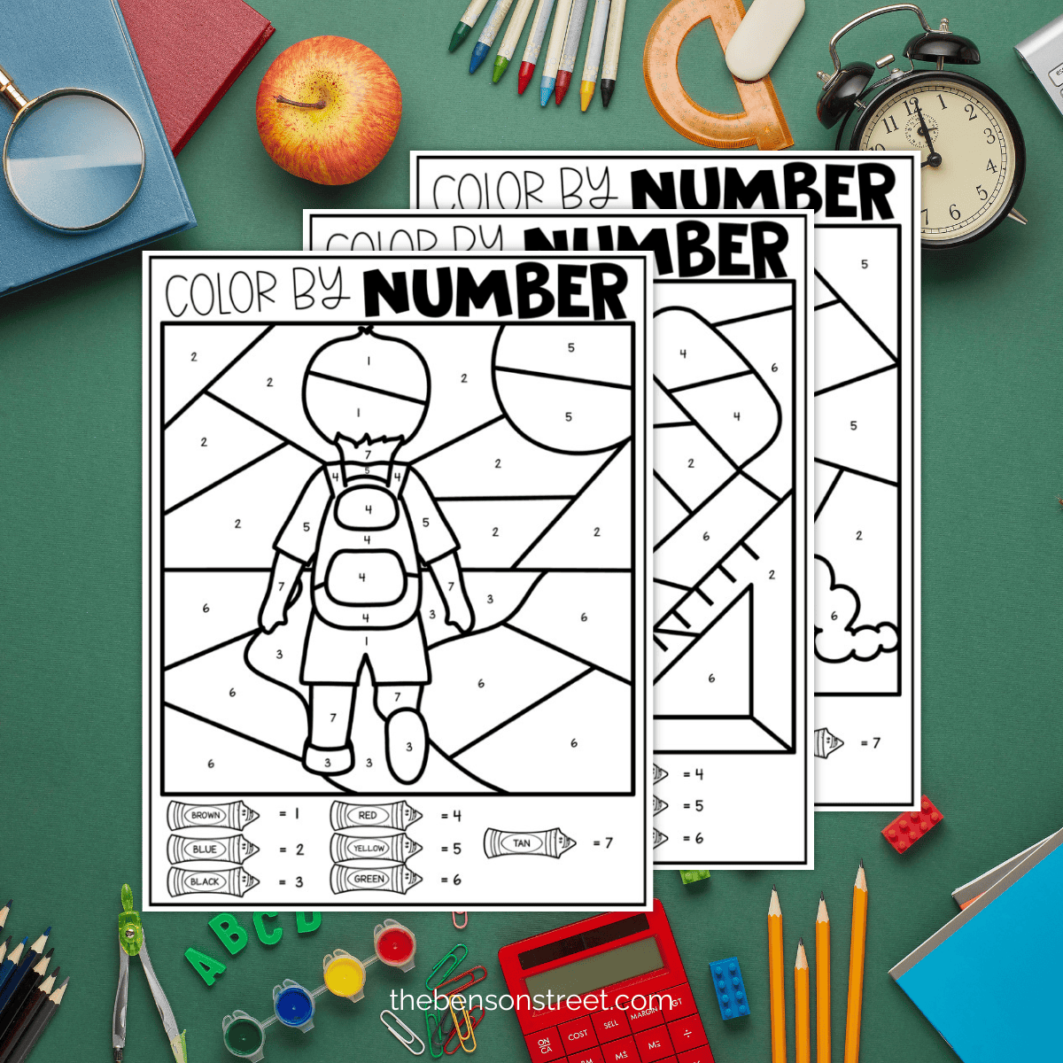 Free Printable Back To School Color By Number Worksheets The 